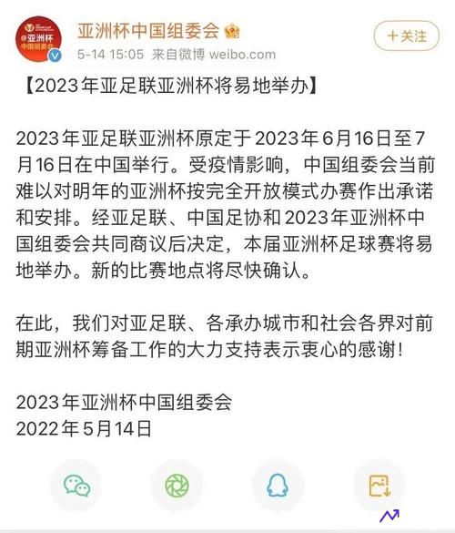 2023年亚洲杯将易地举办(2023年亚洲杯举办城市何时公布)