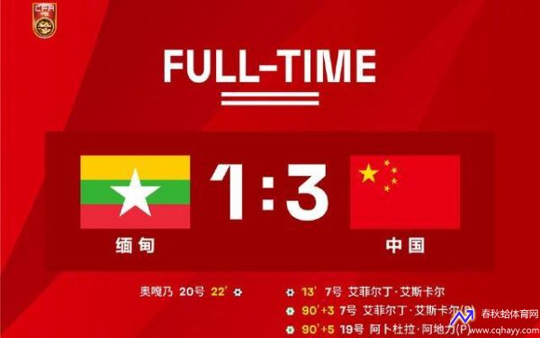 U20国足3-1胜缅甸(国足缅甸比赛结果)