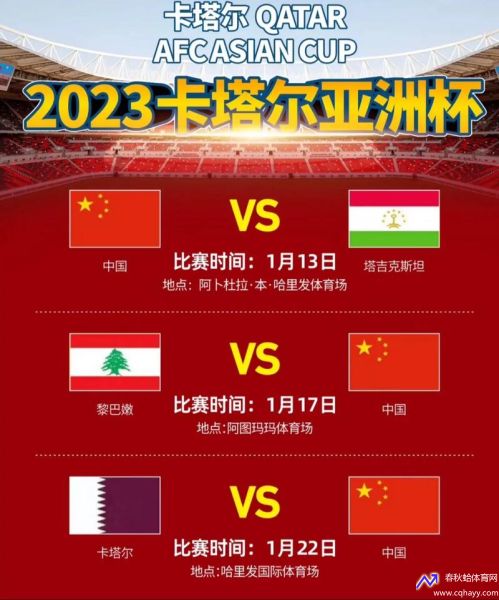 亚洲杯中国队赛程2024(亚洲杯中国队赛程2024时间)