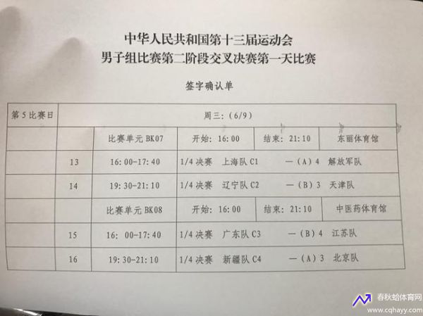 全运会男篮决赛时间(全运会男篮决赛是几号)